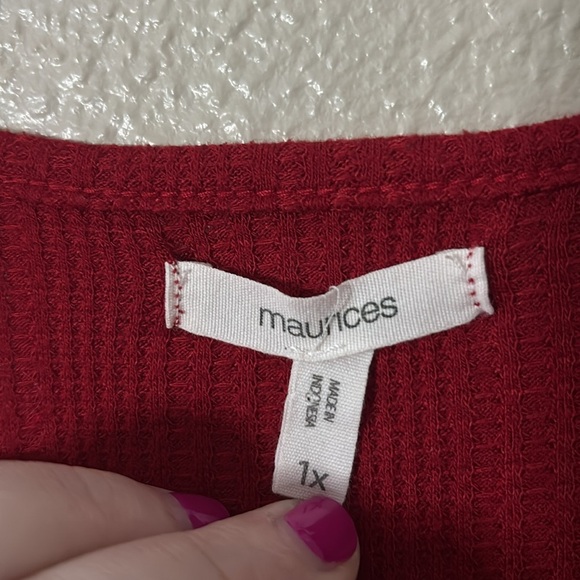 Maurice’s Plus Size Women’s Top Red 1X - Picture 3 of 6